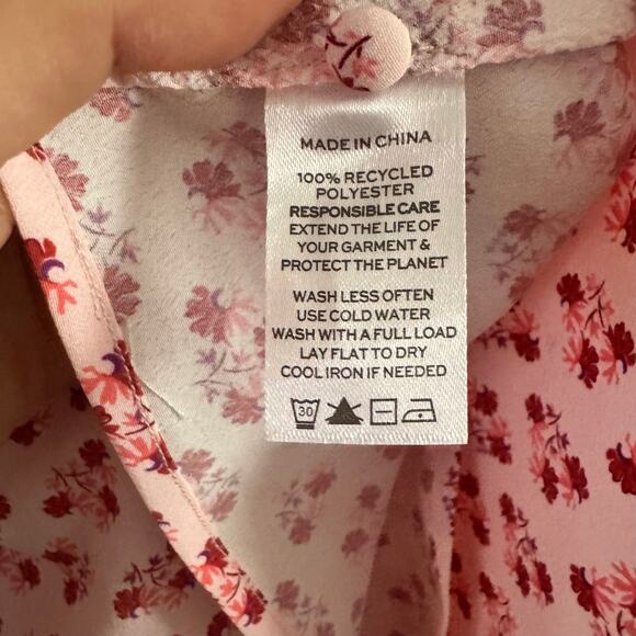 New Hill House Posy Pink Millie Top Mock Neck Floral Long Sleeve Sz XL - Picture 9 of 10